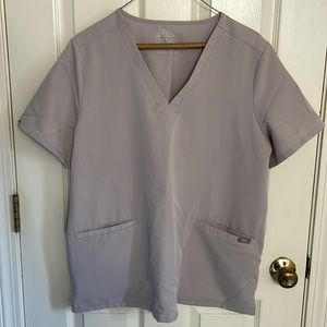 Light Grey Large Figs scrub top